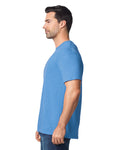 Gildan G640 Softstyle T-Shirt - Heather Sapphire - model side