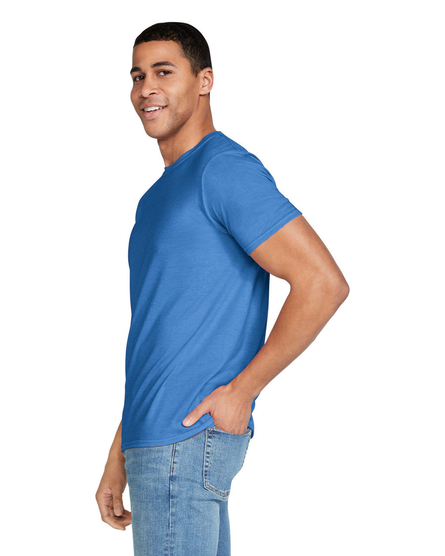 Gildan G640 Softstyle T-Shirt - Heather Royal - model side
