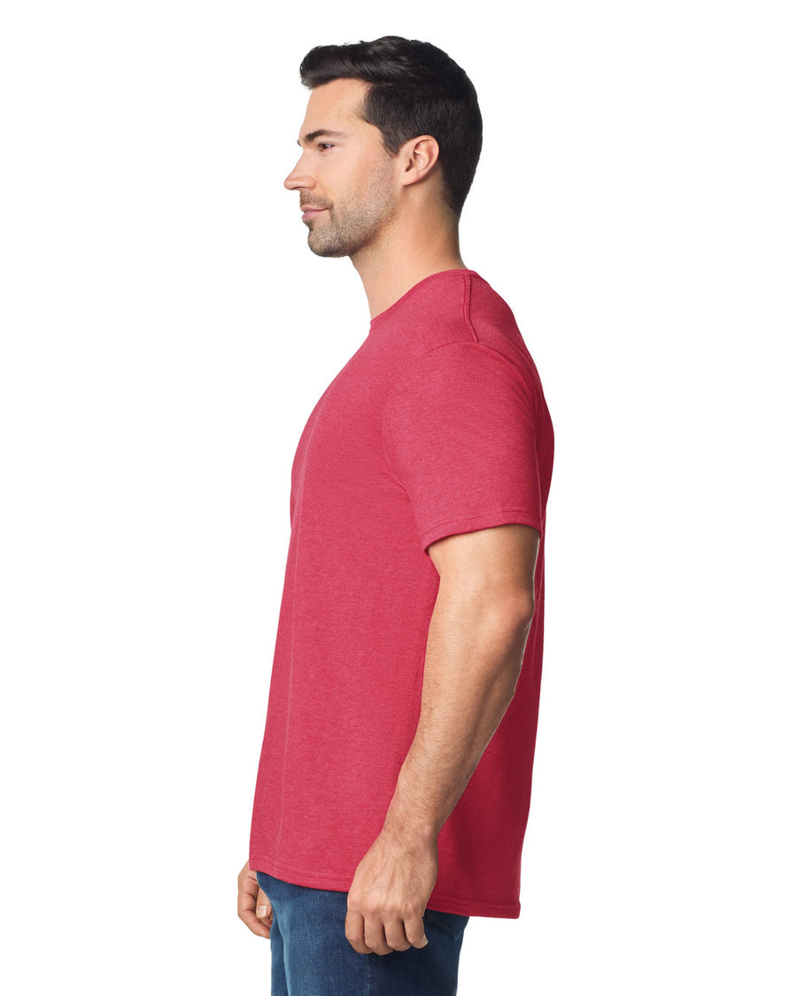 Gildan G640 Softstyle T-Shirt - Heather Red - model side