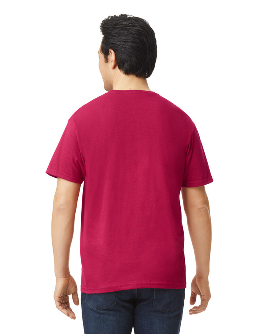 Gildan G640 Softstyle T-Shirt - Antique Cherry Red - model back