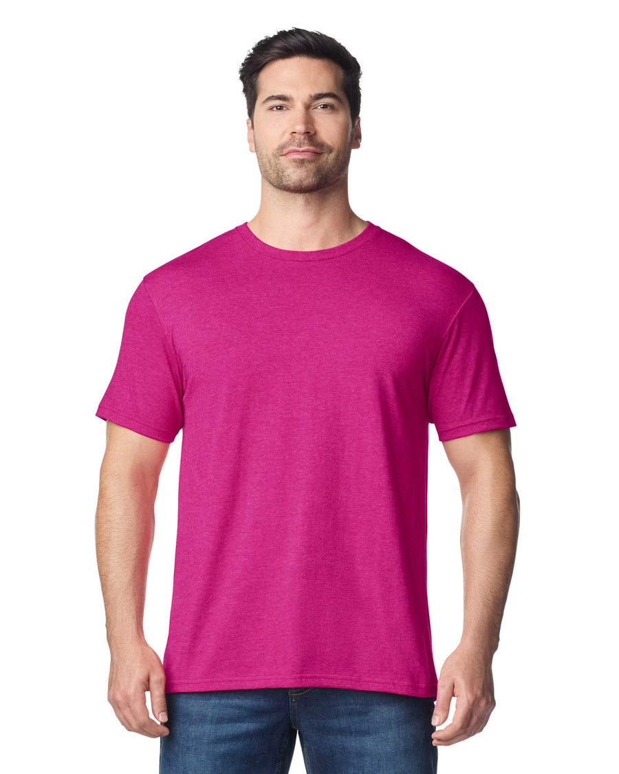Gildan G640 Softstyle T-Shirt - Antique Heliconia - model front