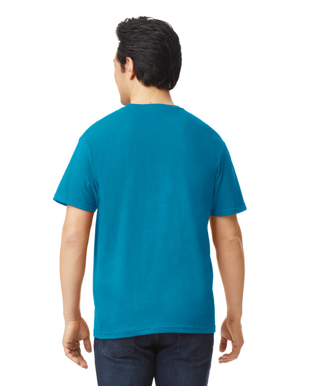 Gildan G640 Softstyle T-Shirt - Antique Sapphire - model back