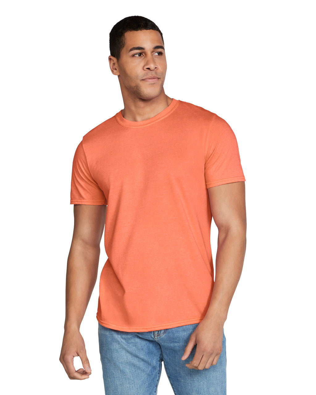 Gildan G640 Softstyle T-Shirt - Heather Orange - model front