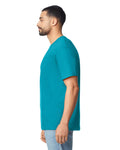 Gildan G640 Softstyle T-Shirt - Tropical Blue - model side
