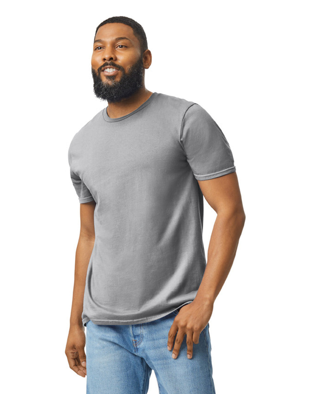 Gildan G640 Softstyle T-Shirt - Sport Grey - model front