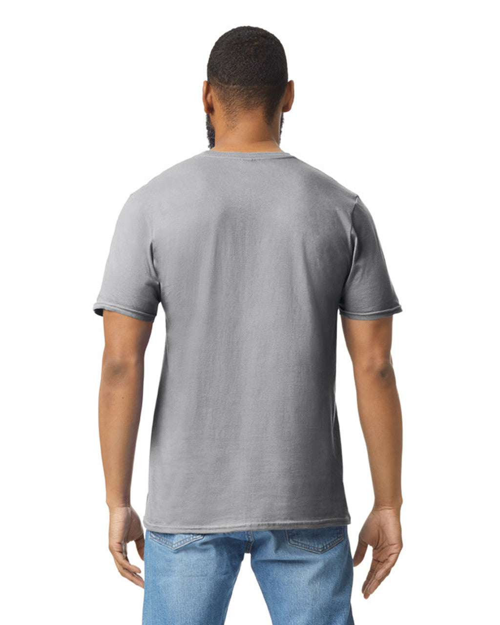 Gildan G640 Softstyle T-Shirt - Sport Grey - model back