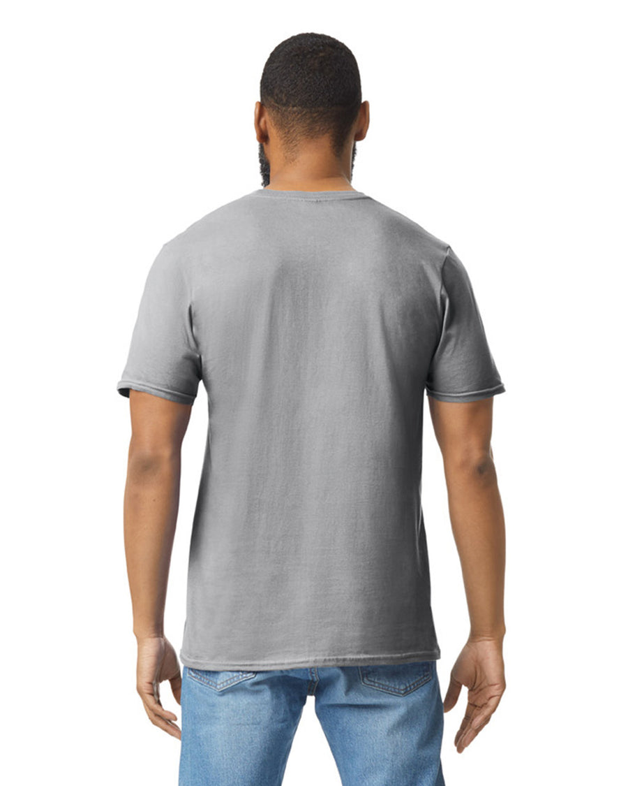 Gildan G640 Softstyle T-Shirt - Sport Grey - model back