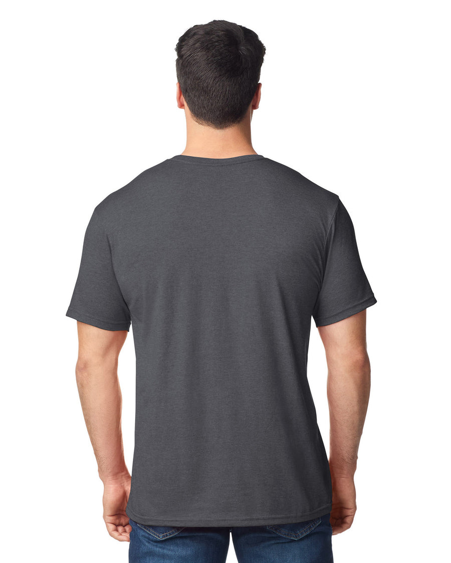 Gildan G640 Softstyle T-Shirt - Heather Dark Grey - model back