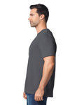 Gildan G640 Softstyle T-Shirt - Heather Dark Grey - model side