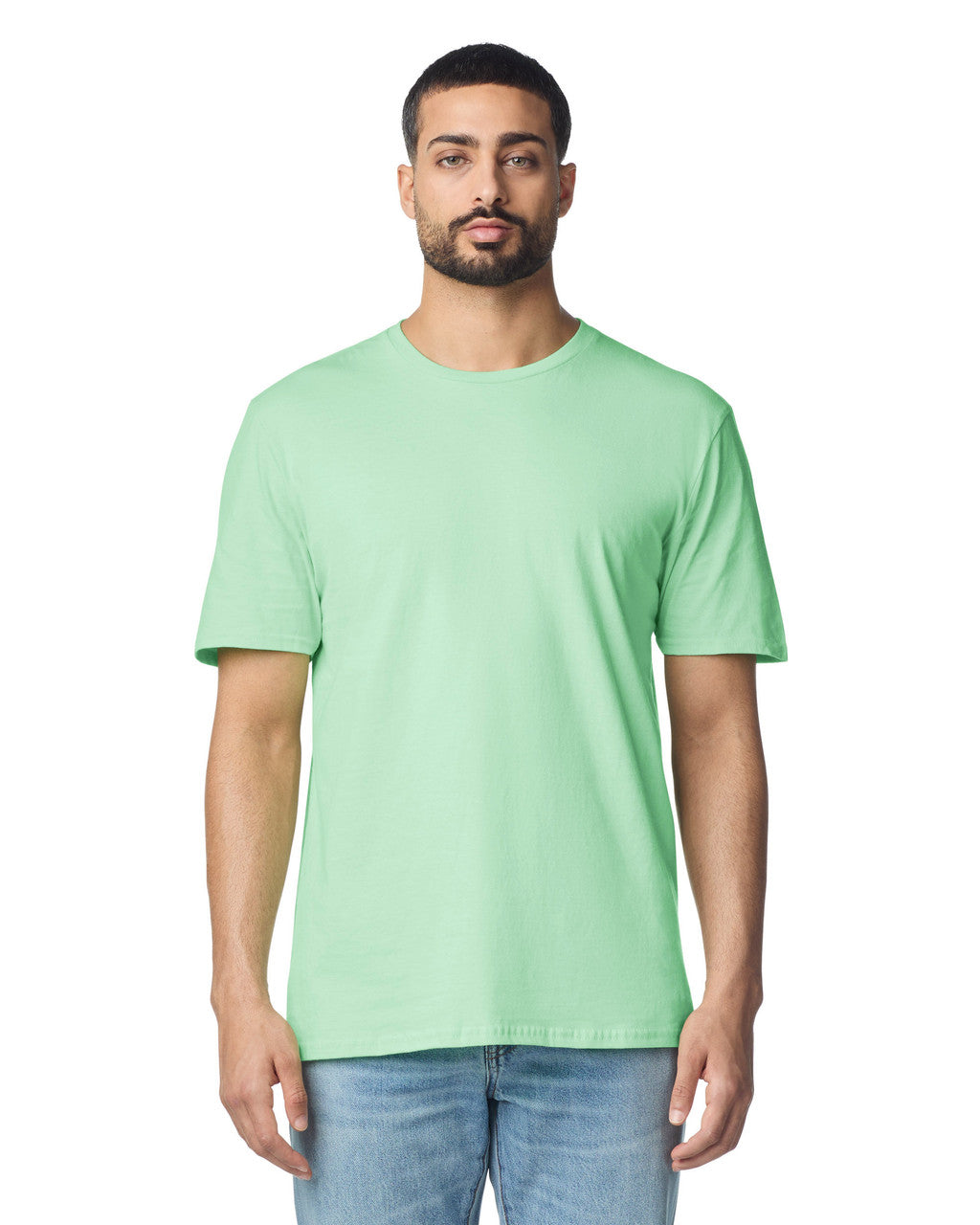 Gildan G640 Softstyle T-Shirt - Mint Green - model front