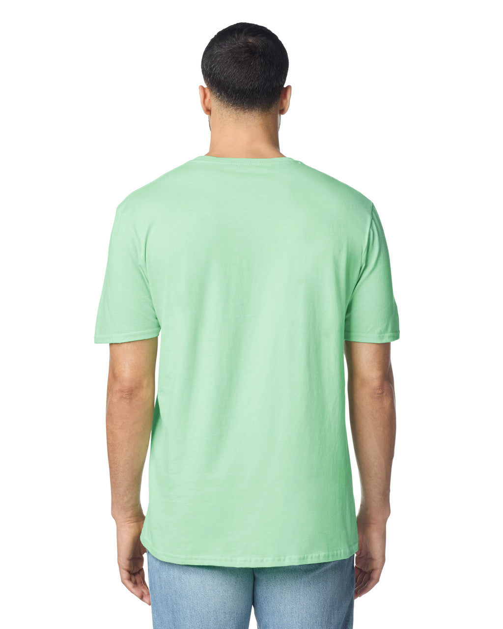 Gildan G640 Softstyle T-Shirt - Mint Green - model back