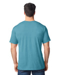 Gildan G640 Softstyle T-Shirt - Heather Galapagos Blue - model back