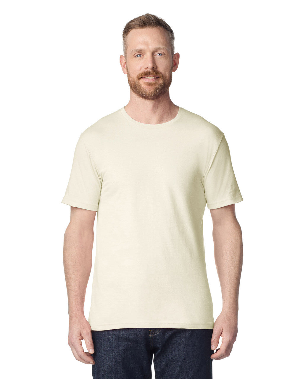 Gildan G640 Softstyle T-Shirt - Off White - model front