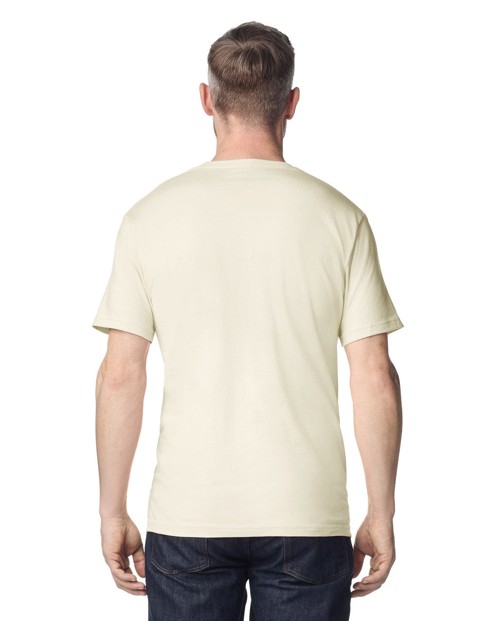 Gildan G640 Softstyle T-Shirt - Off White - model back