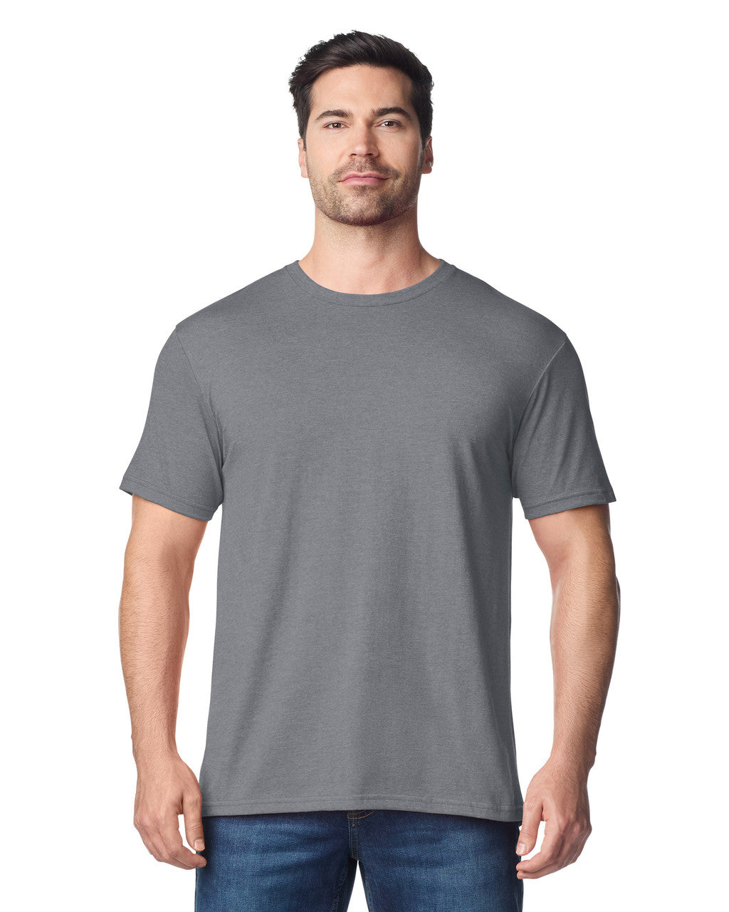Gildan G640 Softstyle T-Shirt - Graphite Heather - model front