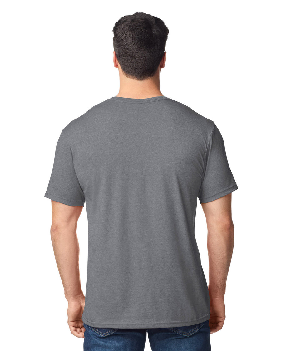 Gildan G640 Softstyle T-Shirt - Graphite Heather - model back