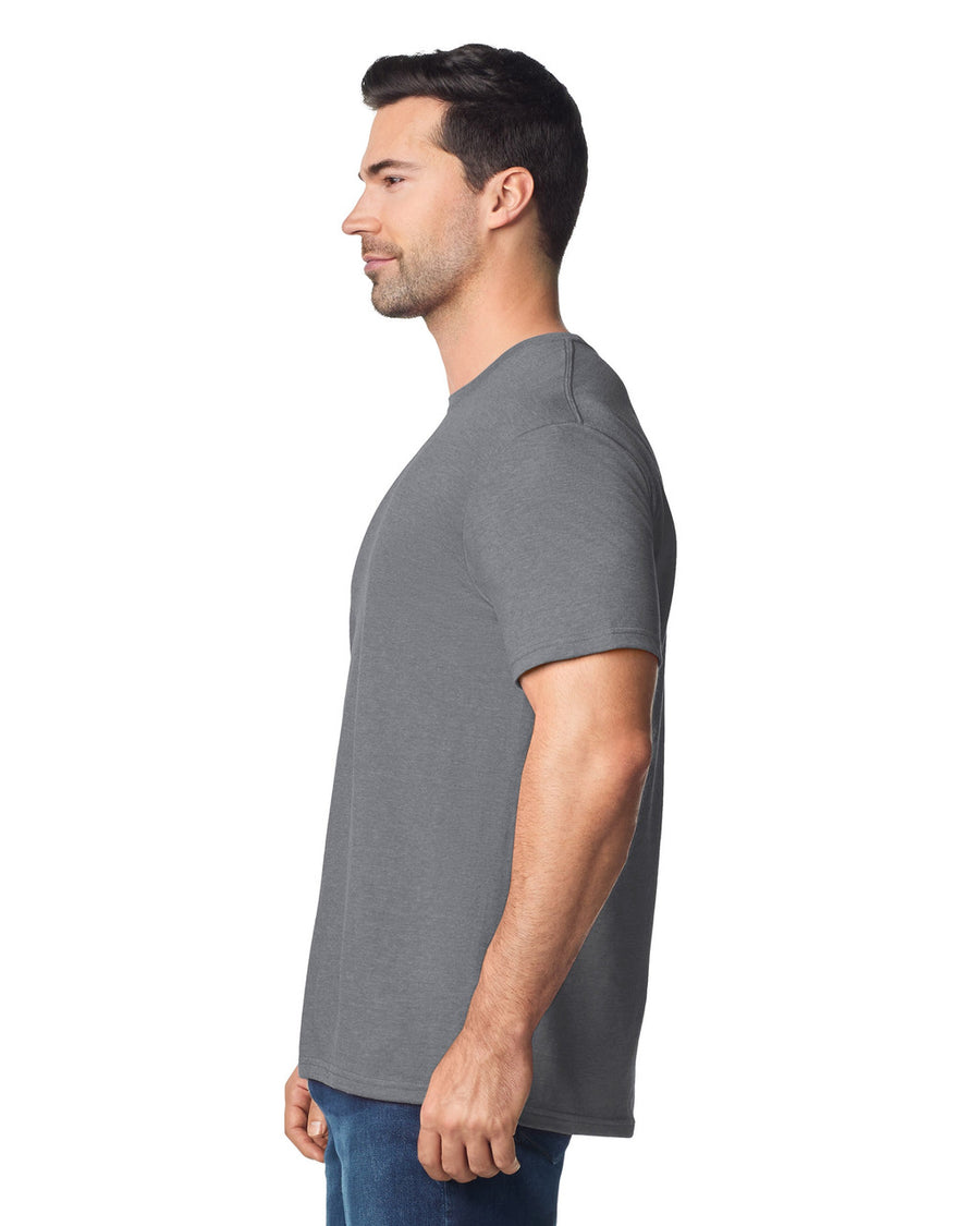 Gildan G640 Softstyle T-Shirt - Graphite Heather - model side