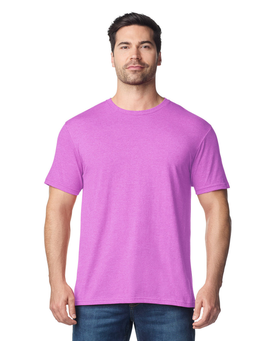 Gildan G640 Softstyle T-Shirt - Heather Radiant Orchid - model front