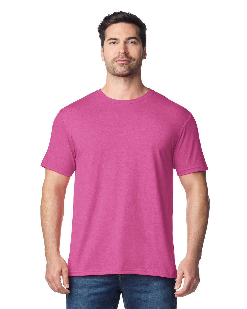 Gildan G640 Softstyle T-Shirt - Heather Berry - model front