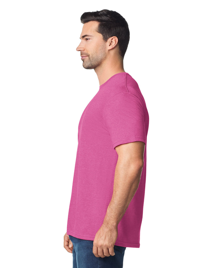 Gildan G640 Softstyle T-Shirt - Heather Berry - model side