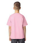 Gildan 64000B Youth Softstyle T-Shirt - Light Pink - model back