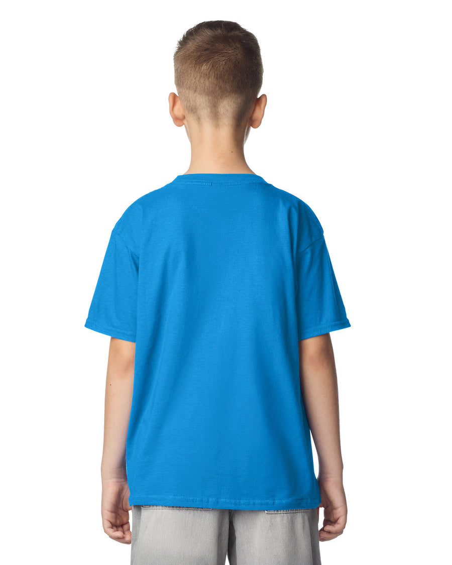 Gildan 64000B Youth Softstyle T-Shirt - Sapphire - model back