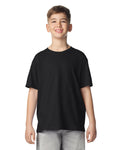 Gildan 64000B Youth Softstyle T-Shirt - Black - model front