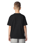 Gildan 64000B Youth Softstyle T-Shirt - Black - model back