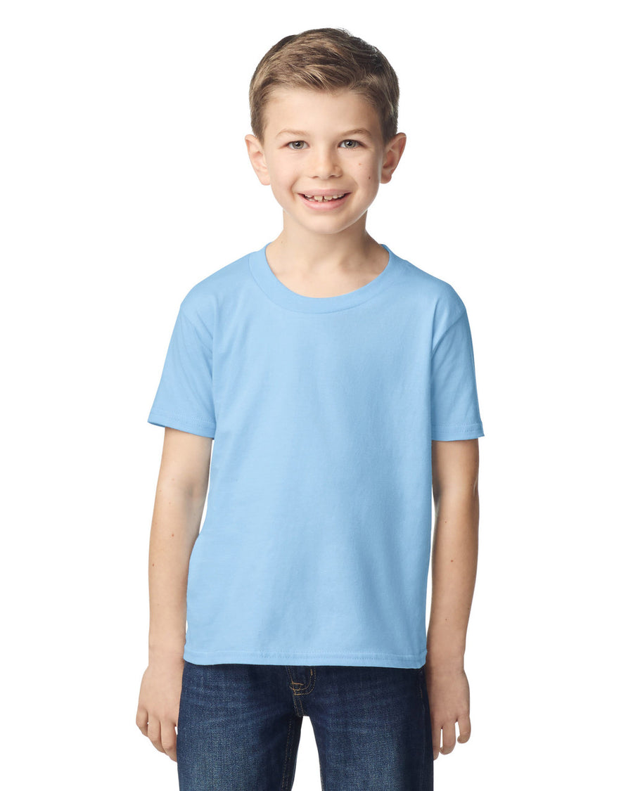Gildan 64000B Youth Softstyle T-Shirt - Light Blue - model front