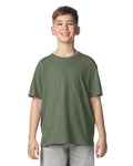 Gildan 64000B Youth Softstyle T-Shirt - Military Green - model front