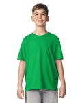 Gildan 64000B Youth Softstyle T-Shirt - Irish Green - model front