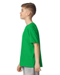 Gildan 64000B Youth Softstyle T-Shirt - Irish Green - model side