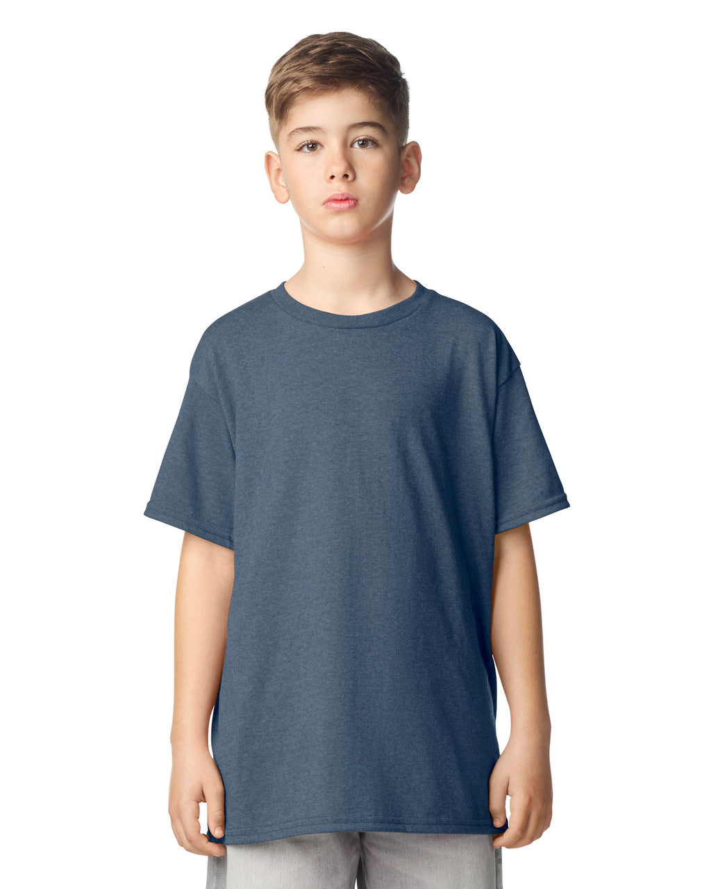 Gildan 64000B Youth Softstyle T-Shirt - Navy - model front