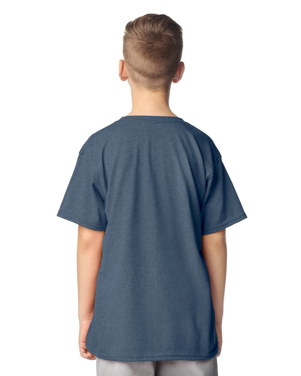 Gildan 64000B Youth Softstyle T-Shirt - Navy - model back
