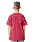 Gildan 64000B Youth Softstyle T-Shirt - Red - model back