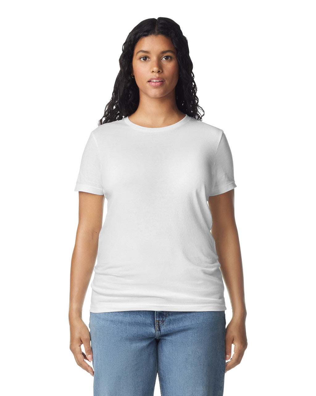 Gildan 64000L Women's Softstyle T-Shirt - White - model front