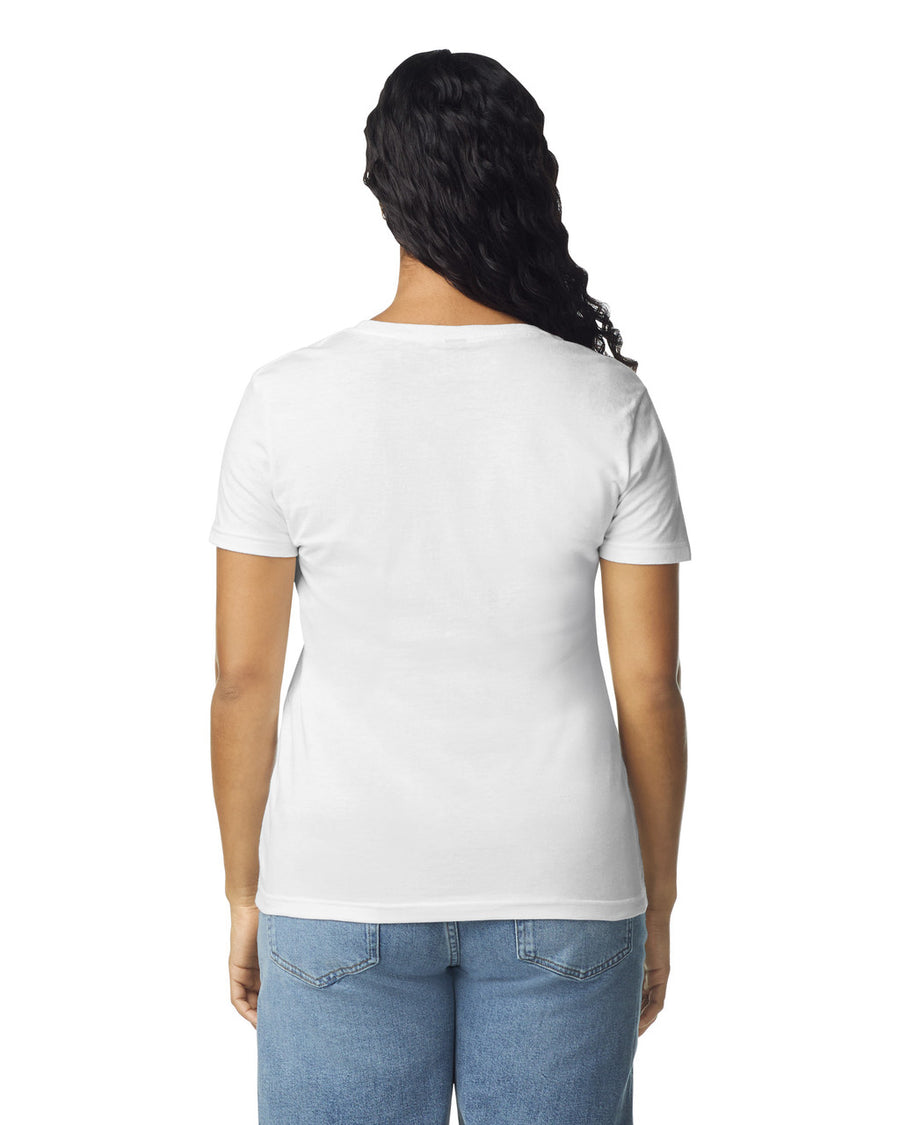 Gildan 64000L Women's Softstyle T-Shirt - White - model back