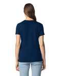 Gildan 64000L Women's Softstyle T-Shirt - Navy - model back
