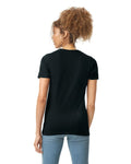 Gildan 64000L Women's Softstyle T-Shirt - Black - model back
