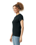 Gildan 64000L Women's Softstyle T-Shirt - Black - model side