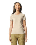 Gildan 64000L Women's Softstyle T-Shirt - Sand - model front