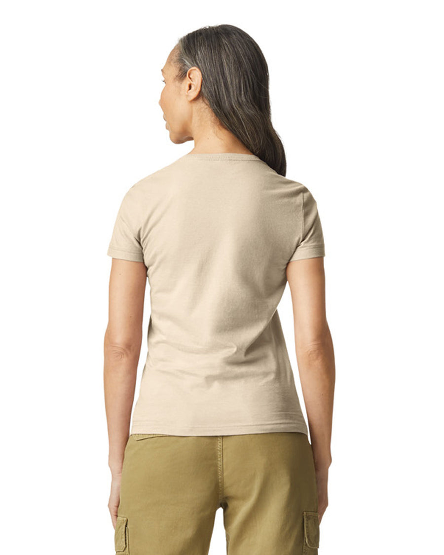 Gildan 64000L Women's Softstyle T-Shirt - Sand - model back