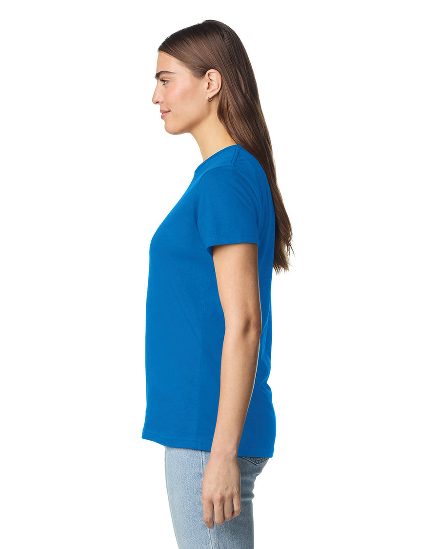 Gildan 64000L Women's Softstyle T-Shirt - Royal - model side
