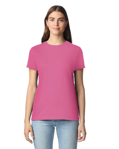 Gildan 64000L Women's Softstyle T-Shirt - Azalea - model front