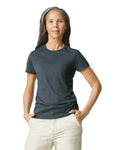 Gildan 64000L Women's Softstyle T-Shirt - Dark Heather - model front