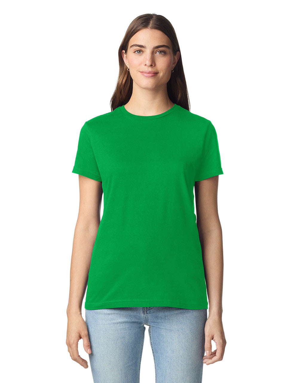Gildan 64000L Women's Softstyle T-Shirt - Irish Green - model front