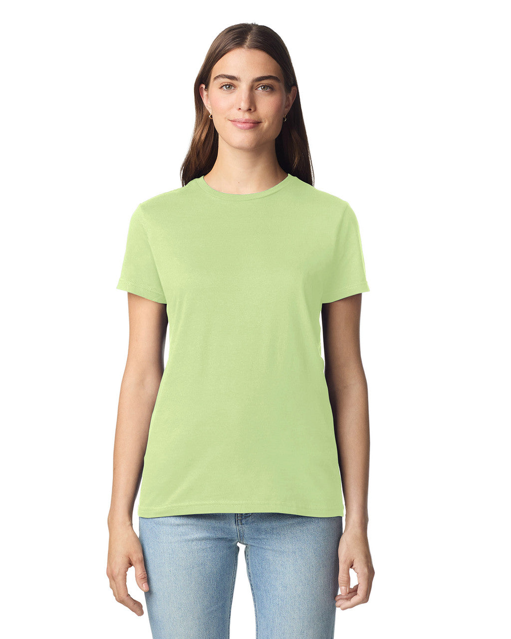 Gildan 64000L Women's Softstyle T-Shirt - Pistachio - model front