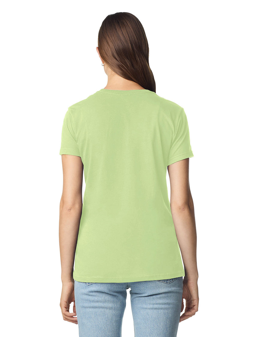 Gildan 64000L Women's Softstyle T-Shirt - Pistachio - model back