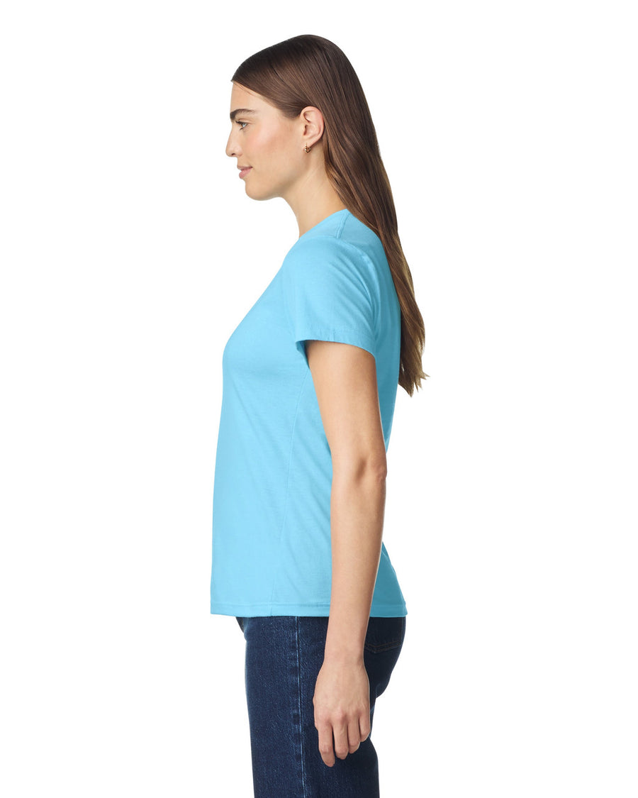 Gildan 64000L Women's Softstyle T-Shirt - Sky - model side