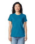 Gildan 64000L Women's Softstyle T-Shirt - Antique Sapphire - model front